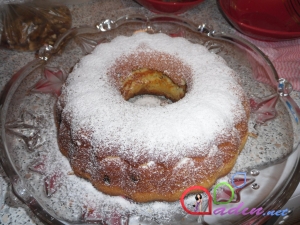Qatlaşdırılmış südlü keks (foto-resept)