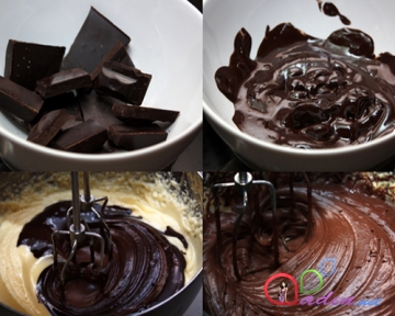 Şokoladlı-bezeli tort (foto resept)