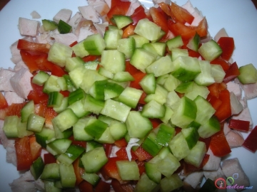 Toyuq ətli salat (foto resept)