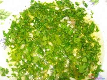 Qozlu badımcan salatı (foto resept)