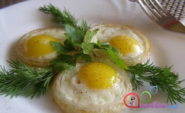 Soğanda bildirçin yumurtası(foto resept)