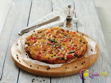 Makaronlu omlet (foto resept)