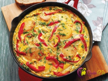 Bibərli omlet (foto resept)