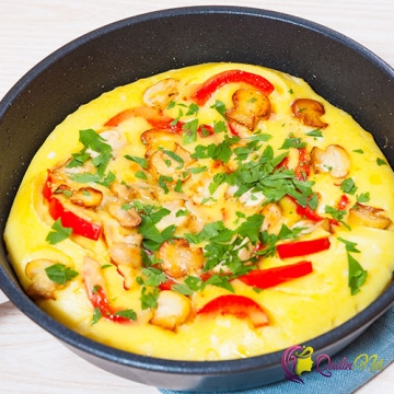 Bibərli omlet (foto resept)