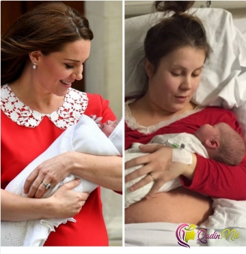 Doğuşdan 7 saat sonra Kate Middleton 