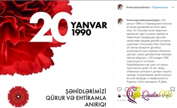 "20 Yanvar tarixin ən faciəli günlərindən biridir" - Mehriban Əliyeva