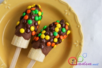 Şokoladlı dondurma banan (foto resept)