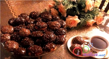 Şokolad souslu peçenye (foto resept)