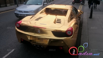 Ərəb çempion Ferrari-sini qızılla örtdü