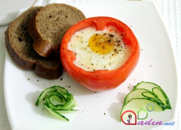Yumurta içlikli pomidor (foto resept)