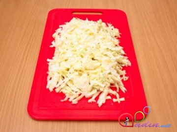 Kələmli, üzümlü və almalı salat (foto resept)