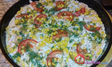 Qarğıdalı pizzası (foto resept)