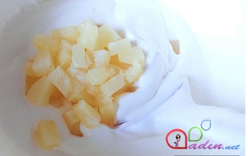 Ev üsulu ananaslı dondurma (foto resept)