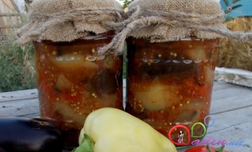 Bibər və pomidor ilə badımcan(foto resept)