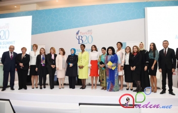 Birinci xanım Mehriban Əliyeva Antalyada "Biznes-20"/"Qadınlar-20" birgə sessiyasında iştirak edib