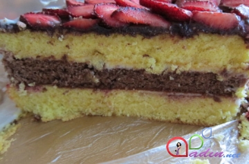 Çiyələkli tort(foto resept)