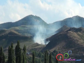 Erməni silahlıları sərhəd kəndi yandırdı: minalar partladıldı - FOTO