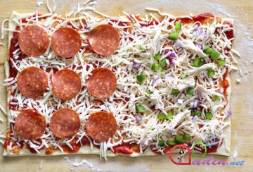 "Rüzgar gülü"pizza (foto resept)