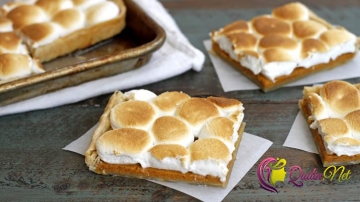 Marshmallovlu tart (foto resept)