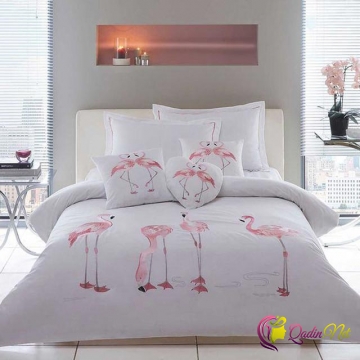 Ev dekorasiyasında flamingo dəbi