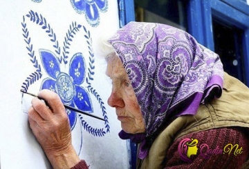 90 yaşlı rəssam nənə