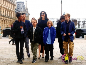 Ancelina Colinin övladları ilə Parisi dolaşdı  - FOTO