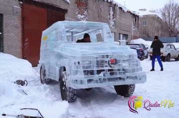 Buzdan “Mercedes G” düzəltdi-FOTO