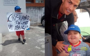 Ronaldo xəstə uşağa görə avtobusu dayandırdı - VİDEO