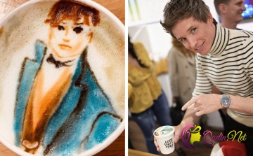 Kofe ilə portret çəkə bilən Brian