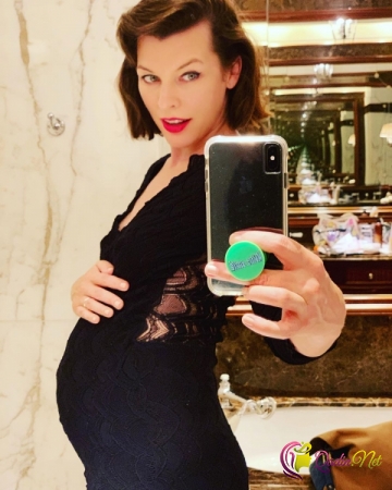 Mila Yovoviç hamiləliyinin son günlərini yaşamaqdadır-FOTO