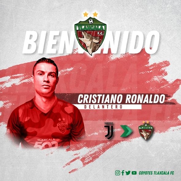 The Mexican club announced the transfer of Ronaldo
