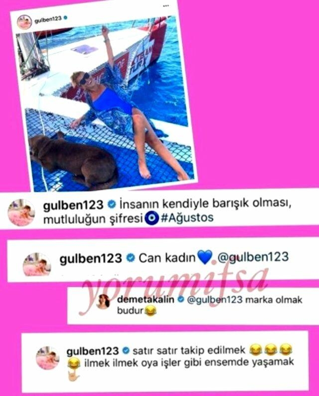 Gülben Ergenin yalanı instagramda üzə çıxdı