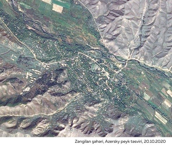 Распространение космического снимка Зангилана - ФОТО