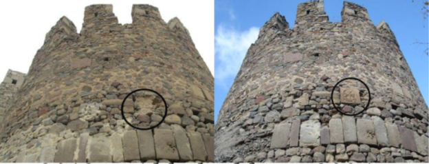 Ermeniler de Şahbulag'ı tahrif ettiler: Haç kale üzerine işaretlendi - RESMİ + FOTOĞRAF