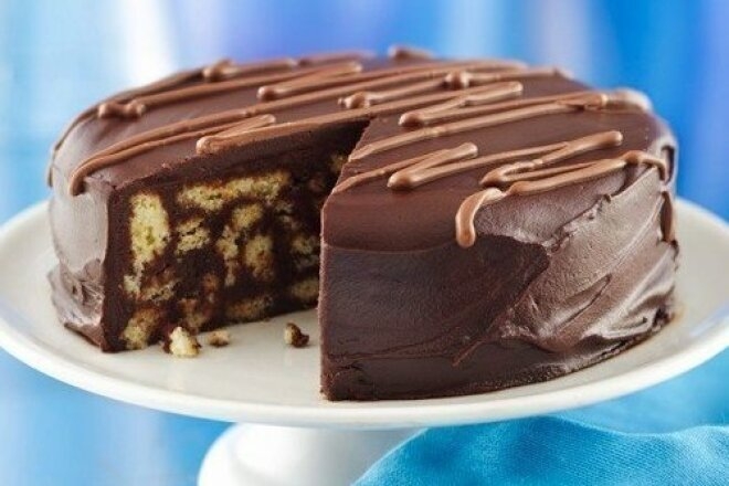 Шоколадный торт с печеньем (фото-рецепт)