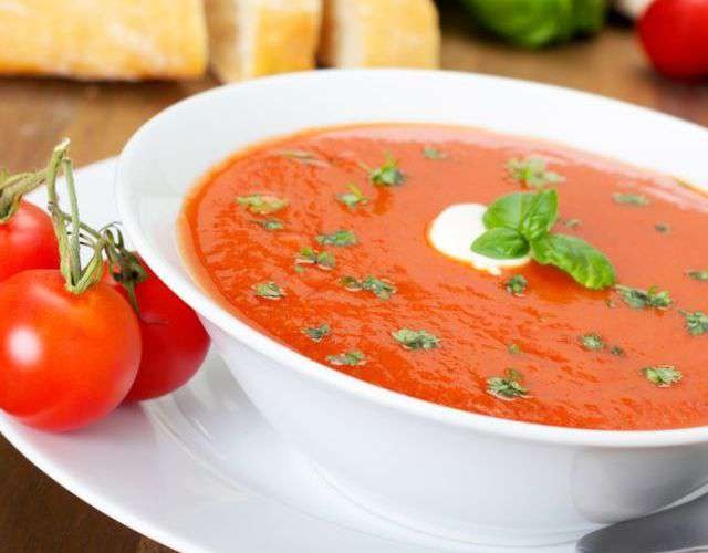Corn soup with tomatoes (photo-recipe)