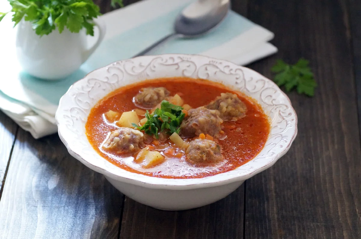 Sour meatball soup (photo-recipe)